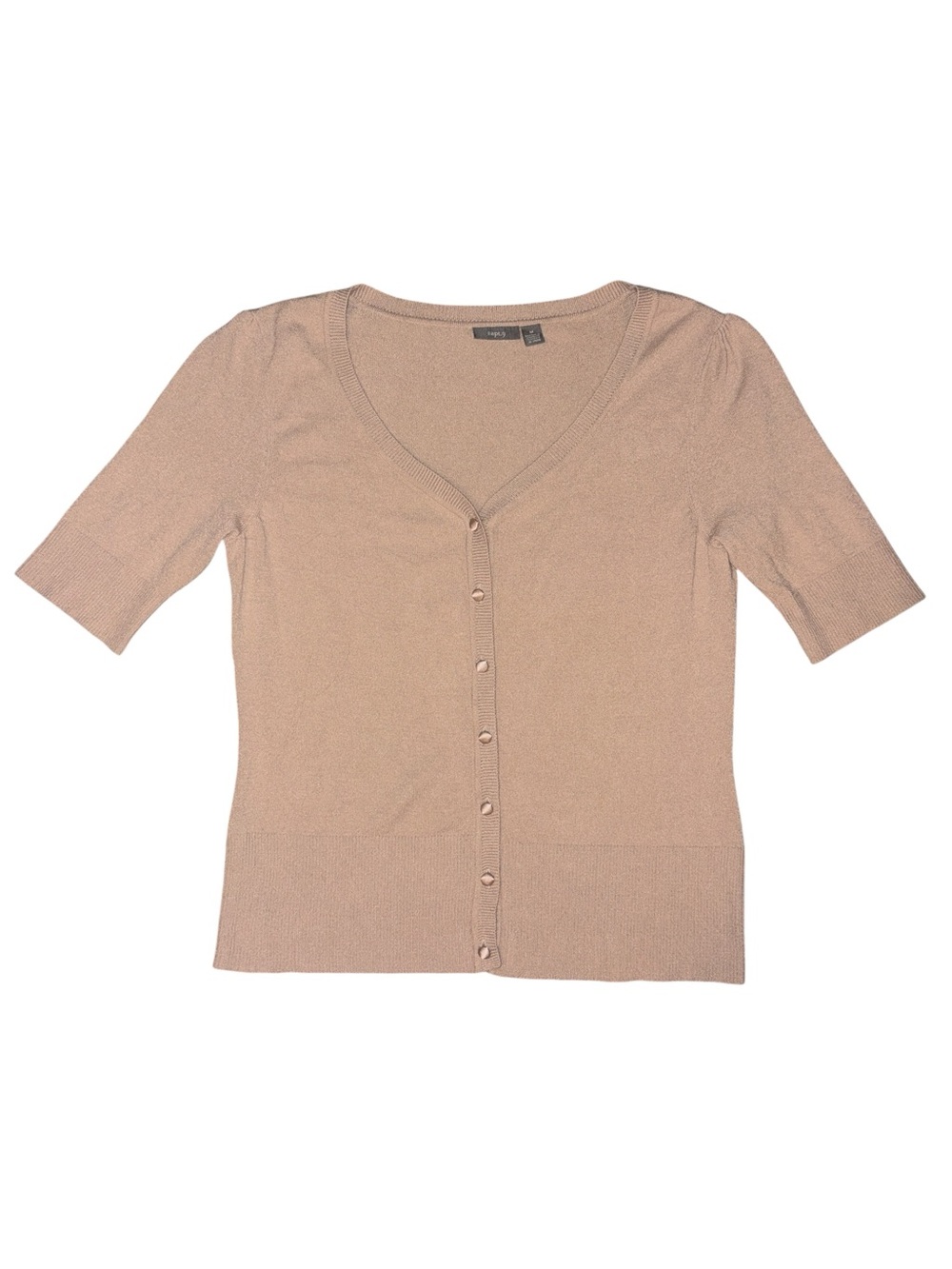 Apt. 9 Women's Taupe V-Neck Button-Front Cardigan Sweater